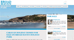 Desktop Screenshot of broadhavenholidaypark.com