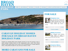 Tablet Screenshot of broadhavenholidaypark.com